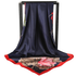 Blue Dragonfly and Lotus Flower Painting Elegant 90x90cm Satin Silk Scarf for Women - Double-Sided Printed Square Headscarf Shawl Wrap - Lightweight Versatile Fashion Accessory for Mother&