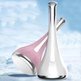 2-piece White and Pink Flat-Surface Ice  Cold Therapy Facial Tool - Mini Ice Hammer Cryo Stick for Pore Shrinking Skin Soothing Sunburn Relief - Reusable ABS+PC Cooling Massager