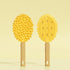 2-piece yellow Pet Durian Massage Grooming Brush - TPR Double-Sided Deshedding Comb for Cats Dogs - Gentle Pet SPA Grooming Tool