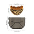 Leopard print Lymphatic Contour Face Brush - Curved Facial Eye Neck Massage Tool - Nylon Bristle Body Brush for Skin Tightening Circulation Detox - Plastic Handle Dry Brushing
