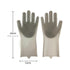 Grey Silicone Pet Bathing Gloves - Pink Double-Sided Design for Cats and Dogs - Gentle Massage, Easy Lather, Durable and Waterproof, Ideal for Pet Grooming and Home Use