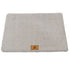 Silver-gray L size Pet Dog Bed Mat - Plush Short Fur Cover with Wave Foam Padding - Washable Removable Cover, Non-Slip Base, Warm Winter Cushion for Dogs and Cats, Multiple Sizes