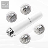 White Electric Eye Massager Pen - Vibration Massage Wand for Eye Area, Face, and Neck - Battery Operated Skincare Tool（Batteries not included）, Compact Daily Use, Gift Ready