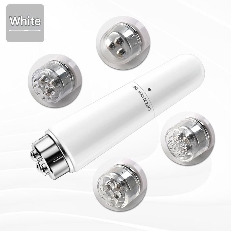 White Electric Eye Massager Pen - Vibration Massage Wand for Eye Area, Face, and Neck - Battery Operated Skincare Tool（Batteries not included）, Compact Daily Use, Gift Ready