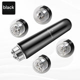 Black Electric Eye Massager Pen - Vibration Massage Wand for Eye Area, Face, and Neck - Battery Operated Skincare Tool（Batteries not included）, Compact Daily Use, Gift Ready