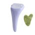 2-piece Purple Face Ice Roller with Gel Cooling Head and Gua Sha Board- Reusable PP and Gel Cold Massage Tool for De-Puffing, Soothing, and Refreshing Skin, Easy to Freeze, Comfortable Grip, Daily Skincare Essential