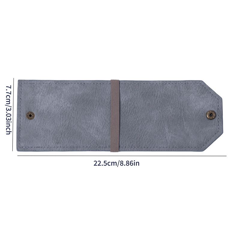 Grey Cash Wrap Wallet - Compact Snap Closure Card and Bill Holder, Slim Design for Quick Access, Lightweight Everyday Carry, Unisex Travel Friendly Accessory