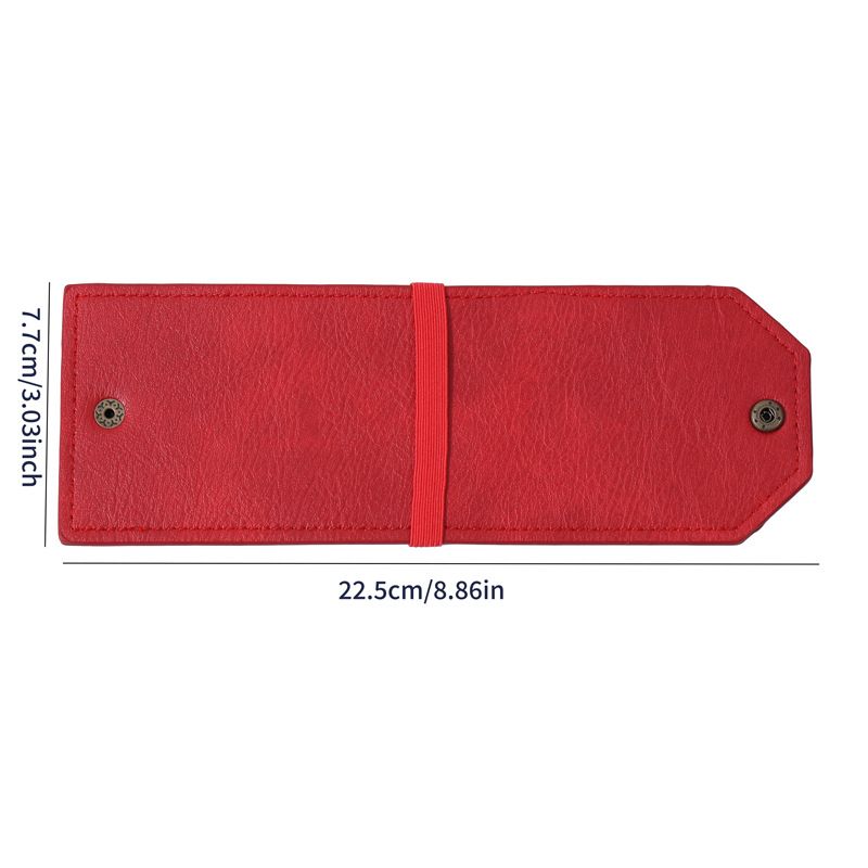 Red Cash Wrap Wallet - Compact Snap Closure Card and Bill Holder, Slim Design for Quick Access, Lightweight Everyday Carry, Unisex Travel Friendly Accessory
