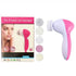 Pink 5-in-1 Electric Facial Cleansing Brush - Rotating Face Scrubber with 5 Interchangeable Heads for Deep Pore Cleaning, Exfoliating & Massaging - Battery Operated (2 x AA, Not Included)