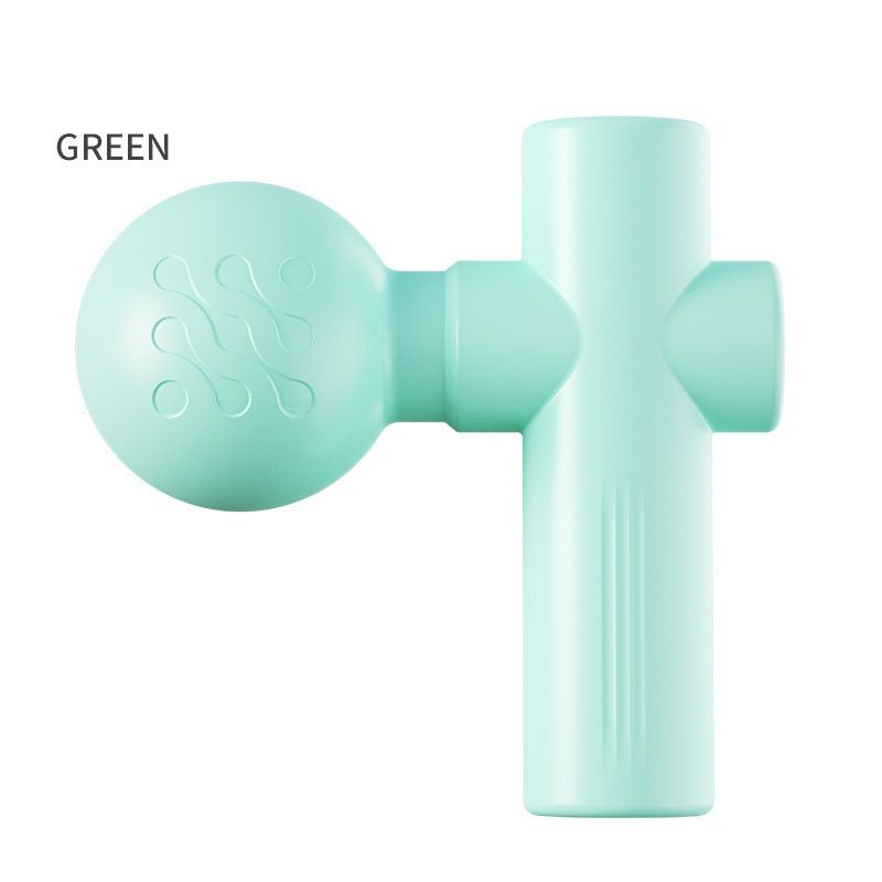 Green Mini Massage Gun - Pocket-Sized Deep Tissue Percussion Massager with 4 Speeds, 7mm Amplitude, 12KG Force, USB-C Rechargeable - Ultra Quiet, 68.7g Lightweight for Muscle Recovery, Travel, Office 