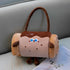 Brown 100*170cm Cartoon Hand-Carry Roll-Up Blanket - Plush Flannel Nap Blanket with Pillow Function, Portable Office & Travel Throw for Home, Car, and Sofa Use - Soft, Machine Washable, Multi-Scene Use