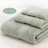 3-Piece Light Green Towel Set - Soft Absorbent Bath, Hand & Face Towels with Jacquard Weave, Gift Set for Home, Hotel, or Gifting - Durable, Low-Lint, Machine Washable