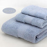3-Piece Medium Gray Towel Set - Soft Absorbent Bath, Hand & Face Towels with Jacquard Weave, Gift Set for Home, Hotel, or Gifting - Durable, Low-Lint, Machine Washable