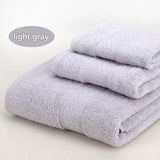 3-Piece Light gray Towel Set - Soft Absorbent Bath, Hand & Face Towels with Jacquard Weave, Gift Set for Home, Hotel, or Gifting - Durable, Low-Lint, Machine Washable