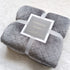 Grey 130*150cm Flannel Fleece Blanket - Quilted Diamond Pattern, Soft & Warm Polyester Throw for Office Nap, Sofa, Travel & Bed Use