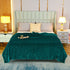 150*200cm Green Solid Colour Flannel Throw Blanket - Thick Double-Sided Fleece with Ribbed Texture - Soft throw blanket& Lightweight for Sofa, Bed, Office Nap, Air-Conditioned Rooms - Durable, Machine Washable, Non-Shedding