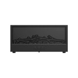 Black casing 3D Flame Effect Aroma Diffuser and Humidifier - Desktop Fireplace Design with Realistic LED Fire, 7-Color Mood Lighting, and Silent Ultrasonic Mist - Ideal for Bedroom, Living Room, Office, and Yoga Spaces - Includes Timer and Auto Shut-Off