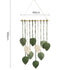 Green 40*100cm Handmade Macrame Leaf Wall Hanging - Cotton Boho Tapestry, Machine Washable,  - Nordic Style Decor for Bedroom, Living Room, Nursery