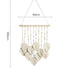 White 40*100cm Handmade Macrame Leaf Wall Hanging - Cotton Boho Tapestry, Machine Washable,  - Nordic Style Decor for Bedroom, Living Room, Nursery