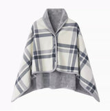 Gray and White 100*140cm Japanese-Style shawl blanket Ultra-Soft Blanket - Thick Polyester Throw for Sofa, Bed, Office,  Cozy Nap Blanket for Winter & All Seasons
