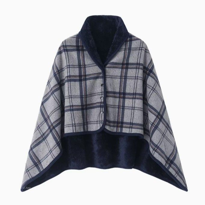 Blue and Gray 80*130cm Japanese-Style shawl blanket Ultra-Soft Blanket - Thick Polyester Throw for Sofa, Bed, Office,  Cozy Nap Blanket for Winter & All Seasons