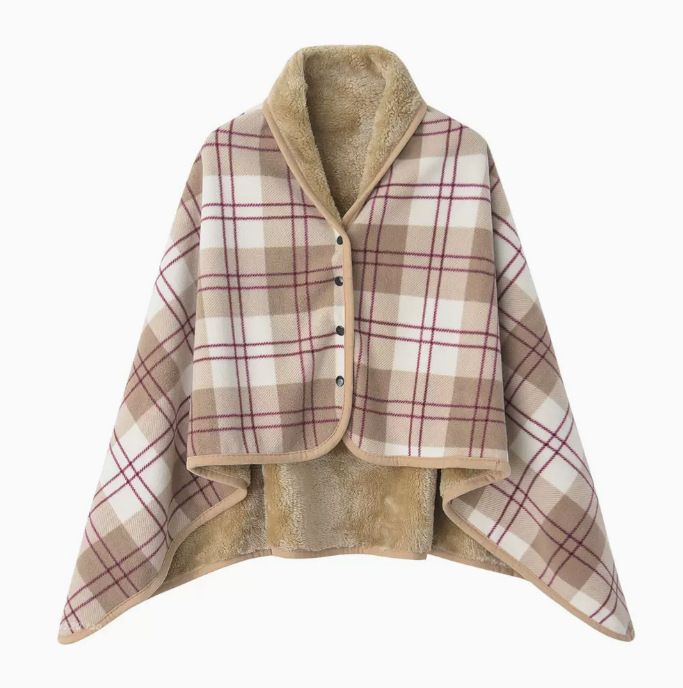 Brown and White 80*130cm Japanese-Style shawl blanket Ultra-Soft Blanket - Thick Polyester Throw for Sofa, Bed, Office,  Cozy Nap Blanket for Winter & All Seasons