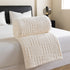 Off-White 150*200cm Thickened Double-Sided Plush Waffle Weave Throw Blanket - Anti-Static Taffeta Velvet & Flannel Fleece - Warm, Soft, Non-Shedding Blanket for Winter, Sofa, Bed & Office