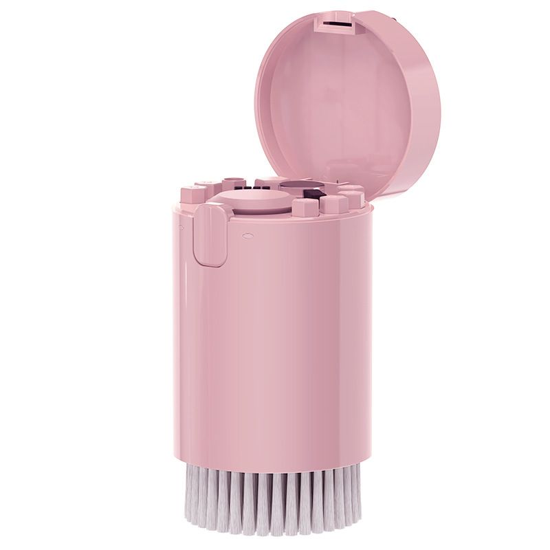 Pink 20-in-1 Multi-Purpose Cleaning Kit - Ergonomic ABS Handle with Dust Blower, Keyboard Cleaner & Screen Wipes - Compact Storage for Tech & Home Maintenance