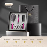 Pink 5-Piece Gift Box Set Premium ABS Hair Care Gift Set with Cushion Paddle Brush, Detangling Comb, Cleaning Brush & Stand - Elegant Mother’s Day or Couple’s Gift for Daily Styling and Scalp Comfort