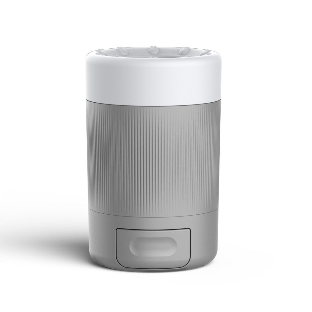 Grey Pet Paw Cleaner Cup - Portable Dog Foot Washer with Soft Silicone Bristles - Easy Clean, Detachable Design for Small to Medium Dogs & Cats 