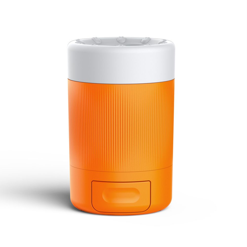 Orange Pet Paw Cleaner Cup - Portable Dog Foot Washer with Soft Silicone Bristles - Easy Clean, Detachable Design for Small to Medium Dogs & Cats 