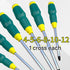 6-piece Green Phillips screwdriver Impact-Resistant Magnetic Screwdriver with Through-Tang Shaft — Chrome Vanadium Steel Bit, Ergonomic Non-Slip Handle — Ideal for Automotive Repair, Machinery Maintenance, Furniture Assembly, and Home DIY Projects