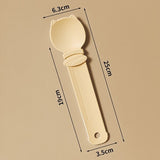 Beige Cat Treat Spoon for Wet Food & Paste - Extra-Long PP Handle, Food-Grade Squeeze Feeder with Anti-Spill Bowl, Easy One-Handed Operation for Cats