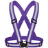Purple Adjustable Reflective Safety Vest - High Visibility Elastic Straps for Night Running, Cycling & Construction, Lightweight Polyester Reflective Harness for Adults 