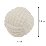 White Rope Ball Durable TPR Dog Chew Toys Set -  for Teeth Cleaning - Non-Toxic, Bite-Resistant, Easy Clean - Interactive Play for Medium to Large Dogs