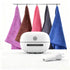 6-Piece Home Cleaning Kit - White Rechargeable Mini Desktop Vacuum Cleaner with 5 Reusable Microfiber Towels - USB Powered, Strong Suction, Lint-Free & Super Absorbent for Kitchen, Car, Office & Pet Hair