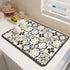 Diatom Mud Kitchen Counter Mat - Quick Dry Absorbent Non-Slip Draining Pad for Sink Benchtop 50cm x 80cm(The wind sweeps up the autumn leaves)
