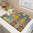 Diatom Mud Kitchen Counter Mat - Quick Dry Absorbent Non-Slip Draining Pad for Sink Benchtop 50cm x 80cm(Shadows on the Lattice Window)