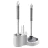 Toilet Cleaning Tool Set - 4 in 1 Bathroom Plunger and Brush Kit with Wall Mount Holder