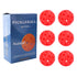 Red Pickleball Balls Set - 6 Piece 40 Hole Outdoor Indoor Pickleball Match Balls