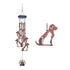 Hollowed-out dog Metal Wind Chime - Adjustable Garden Decorative Bell with Animal Silhouettes and Paw Print(W4304)