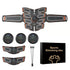 Orange EMS Muscle Stimulator Belt Set - Rechargeable Abdominal Toning Trainer with Multiple Pads and Modes