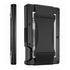 Black Slim RFID Blocking Aluminum Card Holder - Metal Wallet with Cash Strap Minimalist Card Case