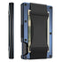 Royal blue Slim RFID Blocking Aluminum Card Holder - Metal Wallet with Cash Strap Minimalist Card Case
