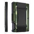 Army green Slim RFID Blocking Aluminum Card Holder - Metal Wallet with Cash Strap Minimalist Card Case