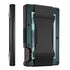Dark green Slim RFID Blocking Aluminum Card Holder - Metal Wallet with Cash Strap Minimalist Card Case