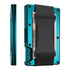 Fluorescent green Slim RFID Blocking Aluminum Card Holder - Metal Wallet with Cash Strap Minimalist Card Case