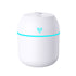 White Mini USB Humidifier Large Mist - Desktop Ultrasonic Air Humidifier with Colorful LED Light