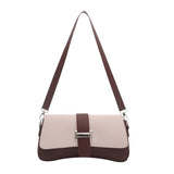 White Fashion Retro Crossbody Bag French Chic Small Shoulder Bag Women’s Baguette Underarm Bag