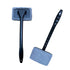 3-Piece Grey Car Windshield Cleaning Brush Set Microfiber Defogging Wiper Tool Window Glass Cleaner